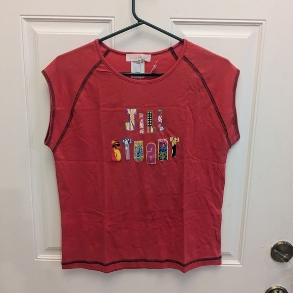 Deadstock Y2K Jill Stuart Spell Out Baby Tee - Picture 1 of 4